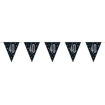 Picture of BIRTHDAY 40TH FOIL BANNER BLACK & SILVER